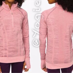 Ivivva by Lululemon Girls Pink Quarter-Zip Athletic Top